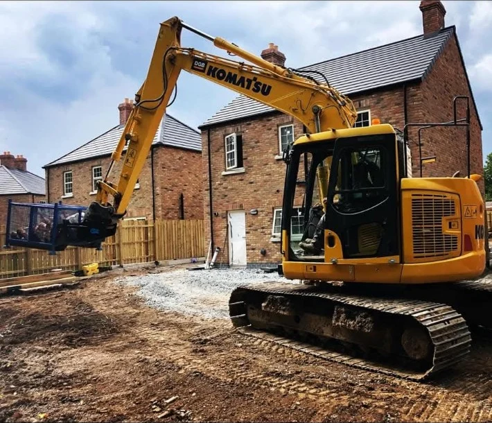DGB excavator preparing a residential construction site